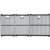 TAINO Grillplatte (Set, 3-St., 3-teiliger Grillrost für TAINO BASIC 6+1 Gasgrill), für Fleisch, Fisch, Gemüse, universal einsetzbar, Gusseisen