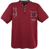Lavecchia T-Shirt Lavecchia Herren T-Shirt LV-2042 Bordeaux 4XL Herrenshirt V-Ausschnitt