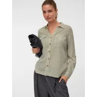 Vero Moda Hemdbluse VMBUMPY L/S SHIRT NEW WVN GA NOOS Viskose, regular fit