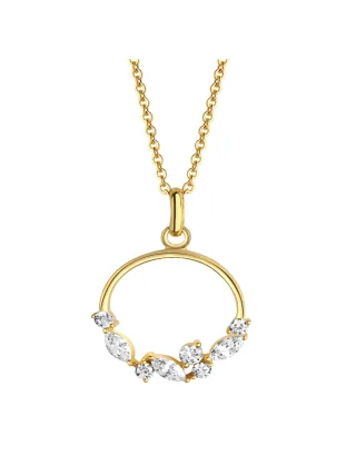 Celesta Gold Halskette 375 Gelbgold mit Zirkonia