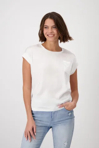 monari - Satin Blusenshirt off-white - Gr. - 42