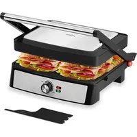 HOMELUX Elektrogrill Kontaktgrill 3 in 1 Multigrill, 2200W Grill, Elektrischer Optigrill, 2200,00 W, Antihaftbeschichtet, Edelstahl Tischgrill mit Zubehör
