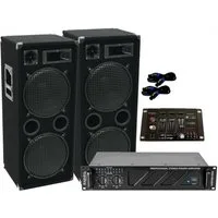 DSX PA Party DJ Disco Set Lautsprecher Mixer Bluetooth Verstärker 3000 W Party-Lautsprecher (1480 W)