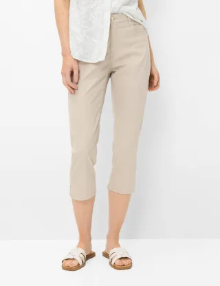 Brax Damen Caprihose Style MARY C SOFT GREIGE, hellbeige, Gr. 36