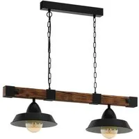 EGLO Hängeleuchte OLDBURY, ohne Leuchtmittel, Vintage Pendelleuchte, E27, 86 cm, FSC zertifiziert