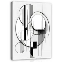 Wallarena Leinwandbild Art Deco Abstrakt - Grau - Modern - Hochformat - Wohnzimmer, Art Deco, 30x40x2cm