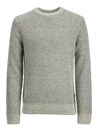 JACK&JONES - JJGLOBAL KNIT CREW NECK MNI moonbeam - Gr. - 116
