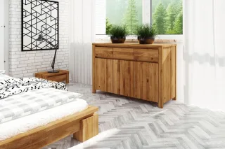 Kommode Schrank MAISON Eiche massiv 115x77x45 cm