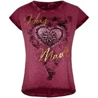 Hangowear Trachtenshirt Trachtenshirt Damen - DILARA - weinrot
