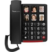 Amplicomms Amplicomms BigTel 40 Schnurgebundenes Seniorentelefon Foto-Tasten, fü Seniorentelefon