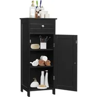 KOMFOTTEU Midischrank Badschrank Midischrank Badkommode mit Schublade, 30 x 35 x 87 cm