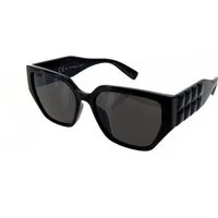 Ella Jonte Sonnenbrille schwarz mit breiten Bügeln, UV400-Schutz & Stoffetui