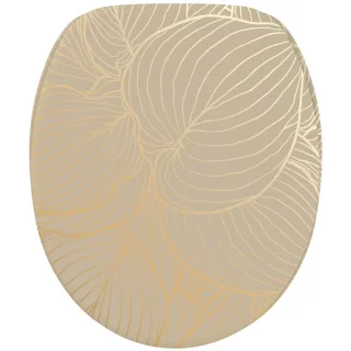 Sanilo Wc-Sitz, Beige, Holzwerkstoff, Oval, 38x6x47 cm, Badezimmer, WC Ausstattung, WC Sitze