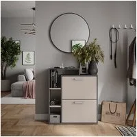 Vicco Schuhkipper Orlando, Anthrazit/Greige, 80 x 90 cm (1 St)