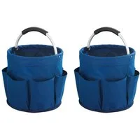 Maximex Organizer Universal-Reinigungs-Caddy (Set, 2 St), großes Hauptfach für Reinigungsmittel, 6 Außentaschen, faltbar, 16 l