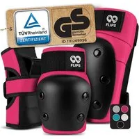 99FLIPS Protektoren-Set DIVE Protektoren Set Erwachsene Skateboard Inline Skates, Longboard (Protektoren Set Skateboard Erwachsene, 6-tlg., Inliner Schoner Knie-, Ellenbogen und Handgelenkschützer & Tragebeutel), Schlittschuhe Damen & Skateboard Erwa