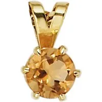 JOBO Kettenanhänger Anhänger mit Citrin 10 mm, 14 Karat 585 Gold