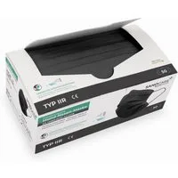 Sanocare Mund-Nasen-Masken Mund-Nasen Maske Typ IIR (50er Box) - Schwarz