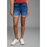 Arizona Jeansshorts figurnah, normale Leibhöhe, mit Bindebändern am Bund