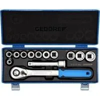 Steckschlüssel-Satz 1/2", 13-teilig, Werkzeug-Set mit Hebel-Umschaltknarre