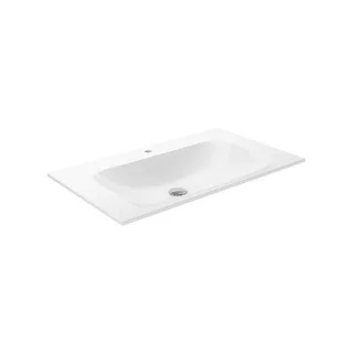 Keuco X-Line Keramik-Waschtisch 33160318001 80,5x49,3cm, mit Hahnloch und Überlauf Clou, weiß