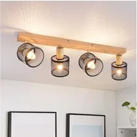 ZMH Deckenstrahler 4 Flammig E14 Schwarz/Weiß Modern Wohnzimmerlampe Max.25w, Hochwertige Materialien für langanhaltende Qualität, ohne Leuchtmittel, Schwenkbar 350° Deckenspot Schlafzimmer Küche