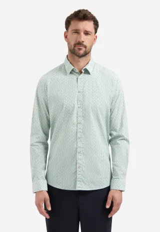 No Excess - Shirt Stretch Allover Printed seablue - Gr. - XXXL