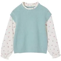 vertbaudet Pullunder Pullover Mädchen, 2-in-1-Look