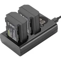 Neewer 2er Pack NP-FZ100 Ersatzakku 2280 mAh und Dual Slot Ladegerät für Sony Kamera-Akku 2280 mAh, kompatibel mit A9 III/II, A7R A7 A7C, ZV-E1, ZV-E10 II, FX3, FX30 usw.