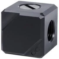 Eiszapfen Anschlussterminal 4-Fach G1/4 IG, Verbindung schwarz, Black Acetal