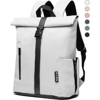 NULSTA Rucksack Rolltop Rucksack Wasserdicht Damen & Herren Daypack Freizeitrucksack, 30*15*40cm,Cityrucksack,Tourenrucksack,Schulrucksack