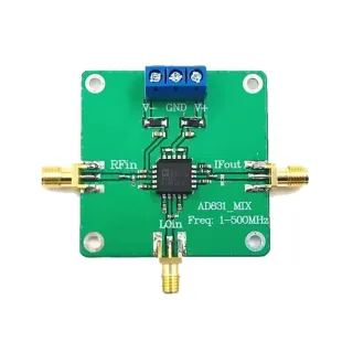 AD831 RF Mixer Module DC-500MHz Frequency High Performance 5V Power Supply Integrated Low Instance Driver Board