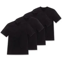 Schiesser T-Shirt (4-tlg) V-Ausschnitt, kurzarm, verstärkte Halsnaht, im 4er Pack