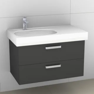 Artiqua 413 Waschtischunterschrank für Citterio 500548 ( ehem. 123690) Anthrazit Hochglanz, 413-WU2L 413-WU2L-K104-7015-51