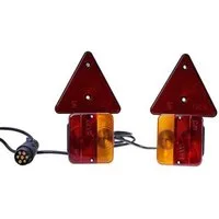 Diedrich Filmer GmbH Anhänger-Rückleuchte Universal Magnet Rückleuchten Heckleuchten Satz, Magnetisch, mit Leuchtmittel, Blinker Bremslicht Schlusslicht Reflektor 12V Links + Rechts Anhänger