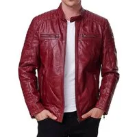 Tazzio Lederjacke 19709 Herren Echtleder Leder Jacke im Biker-Look