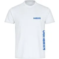 multifanshop T-Shirt Herren Hamburg - Brust & Seite - Männer