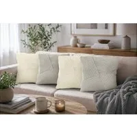 Amilian Dekokissen Sofakissen Zierkissen 4er-Set - weich, unifarben, formstabil, Couchkissen mit Kissenfüllung 40x40 cm