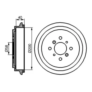 Bosch Bremstrommel Suzuki Baleno Liana Swift