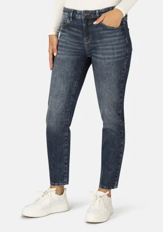 STOOKER WOMEN 5-Pocket-Jeans "Zermatt Denim Indigo Straight Fit Jeans" Straight Fit Casual Clean Wash Denim Jeans für Damen