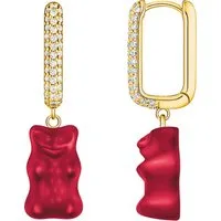 THOMAS SABO Single-Creole THOMAS SABO x HARIBO Schmuck: Große Einzel-Creole mit Goldbär, mit Kristallglas, Zirkonia (synth)