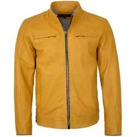 Jilani Lederjacke Kawelo Jilani - Herren Lederjacke Lammnappa gelb