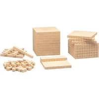 Wissner® aktiv lernen Lernspielzeug Dienes Grundsortiment naturfarben, RE-Wood® (121-St), RE-Plastic®