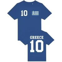 Youth Designz T-Shirt Griechenland Kinder T-Shirt im Fußball Trikot Look mit trendigem Motiv