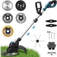 XERSEK Akku-Rasentrimmer Elektro-Grastrimmer mit Bürstenloser Motor, 14800U/min 980W Motorsense, 30 cm Arbeitsbreite Messer