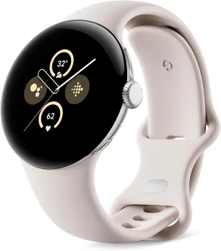 Google Pixel Watch 2 [WiFi + LTE inkl. Sportarmband porcelain] 41mm Aluminiumgehäuse silber