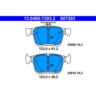 ATE Bremsbel?ge hinten Audi A3 Q2 Tt Seat Ateca VW Golf Touran