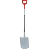 Spaten AS-D, gerade rot/grau, 19cm