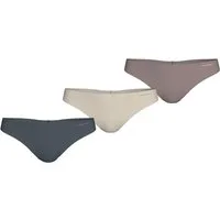Calvin Klein Underwear String 3 PACK THONG (MID-RISE) (Packung, 3-St., 3er-Pack) mit Logo-Print