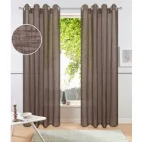 OTTO home Gardine Fiete (1 St), Ösen, halbtransparent, Leinen Optik, monochrom, basic, pflegeleicht, verschiedene Größen